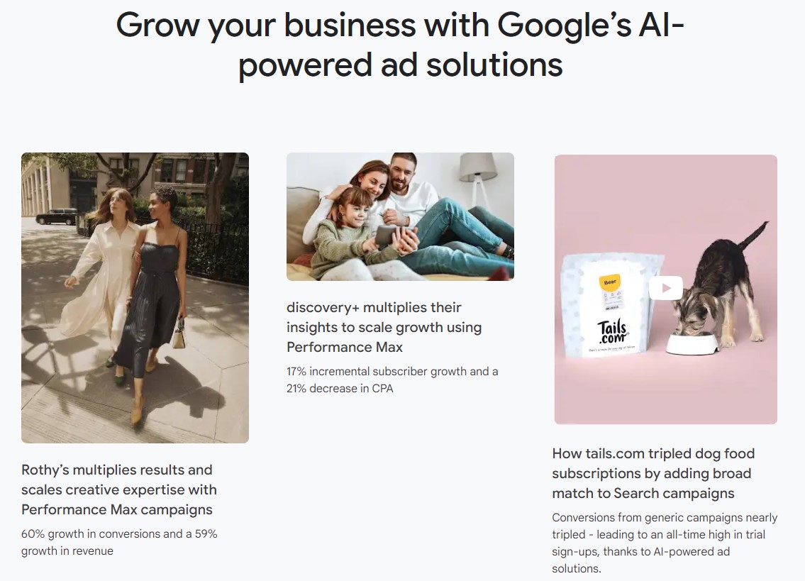 Google AI-powered ad solutions example