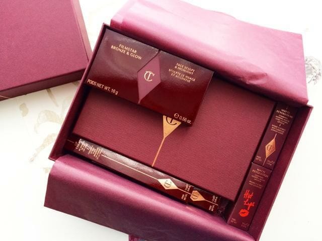 charlotte tilbury box with cosmetics inside