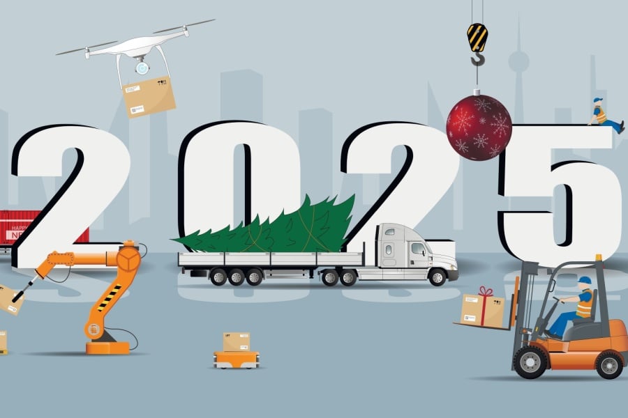 2025 supply chain trends illustration