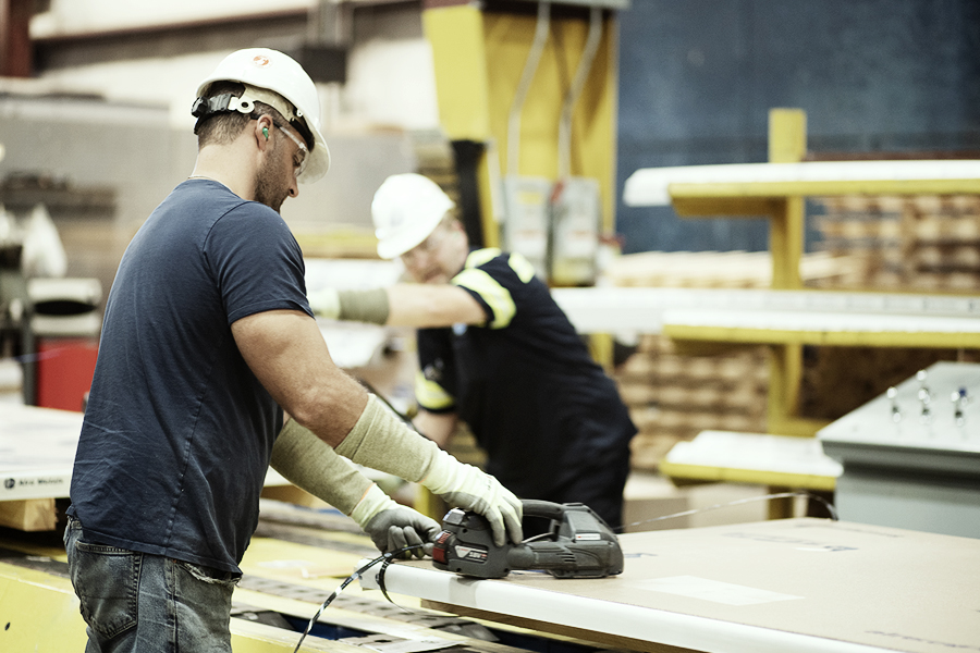 Engineer working with steel