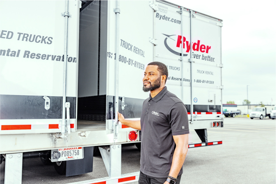 ryder's fleet of trucks for transportation management